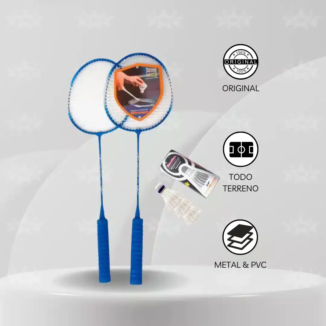 Set De Bádminton Raquetas Y Plumillas