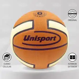 Pelota De Básquet Unisport Cuero Celular