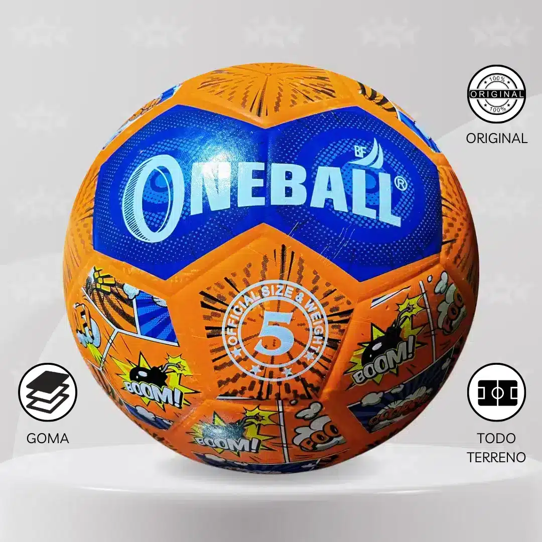 Pelota Fútbol Oneball Goma #5 Diseño Mix
