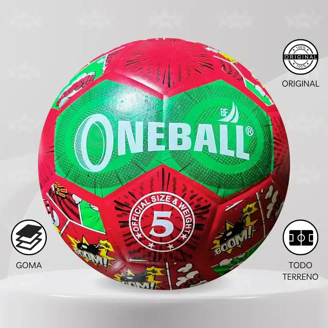 Pelota Fútbol Oneball Goma #5 Diseño Mix - Imagen 2