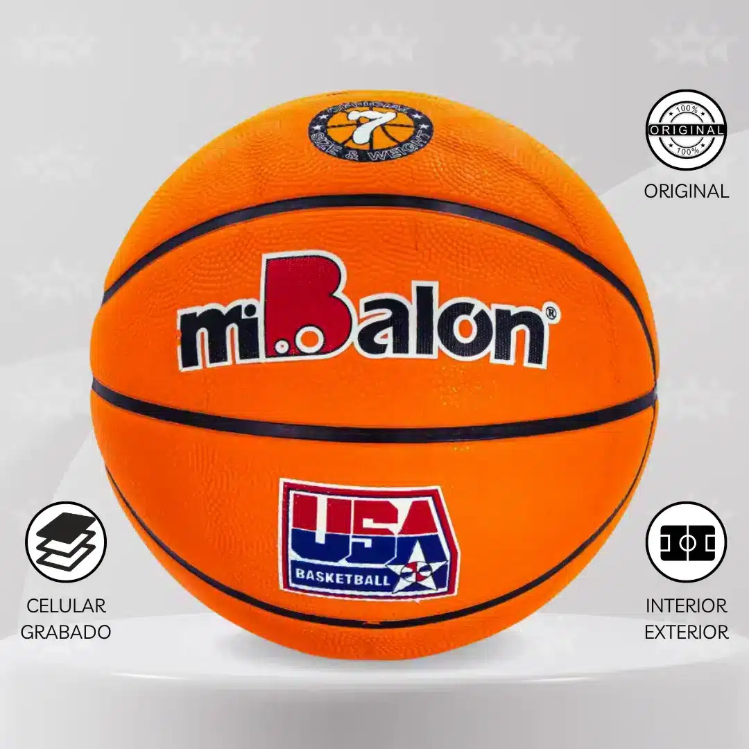 Pelota De Básquet Mi Balón Celular Grabado Talla #7