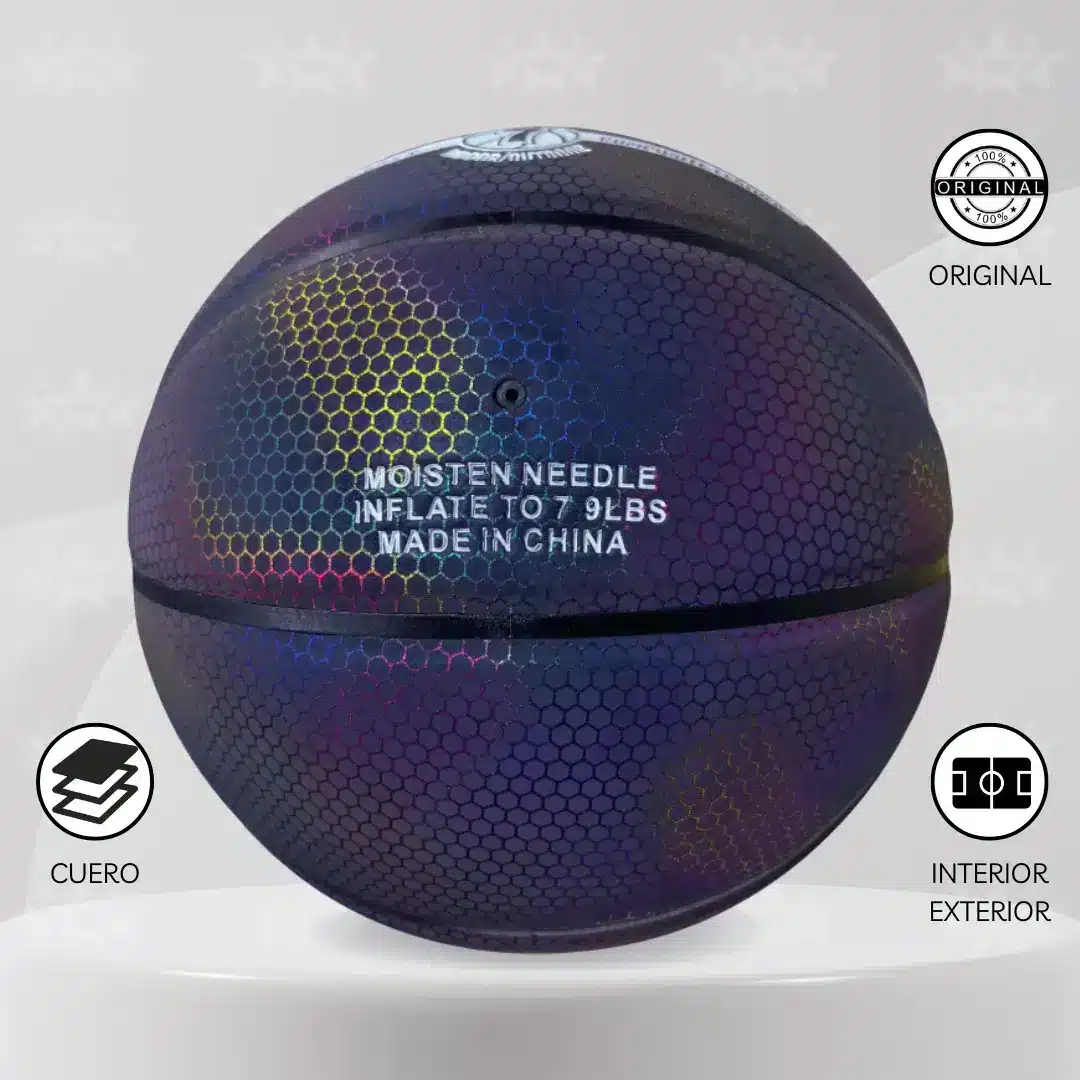 Pelota De Básquet Redonda Tornasolado #7 - Imagen 3
