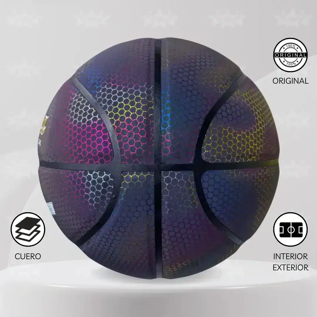 Pelota De Básquet Redonda Tornasolado #7 - Imagen 2