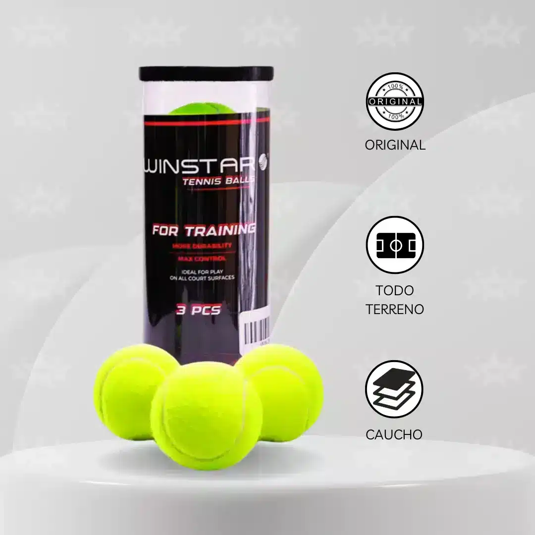 Pelota de Tenis Winstar 3 Unids.