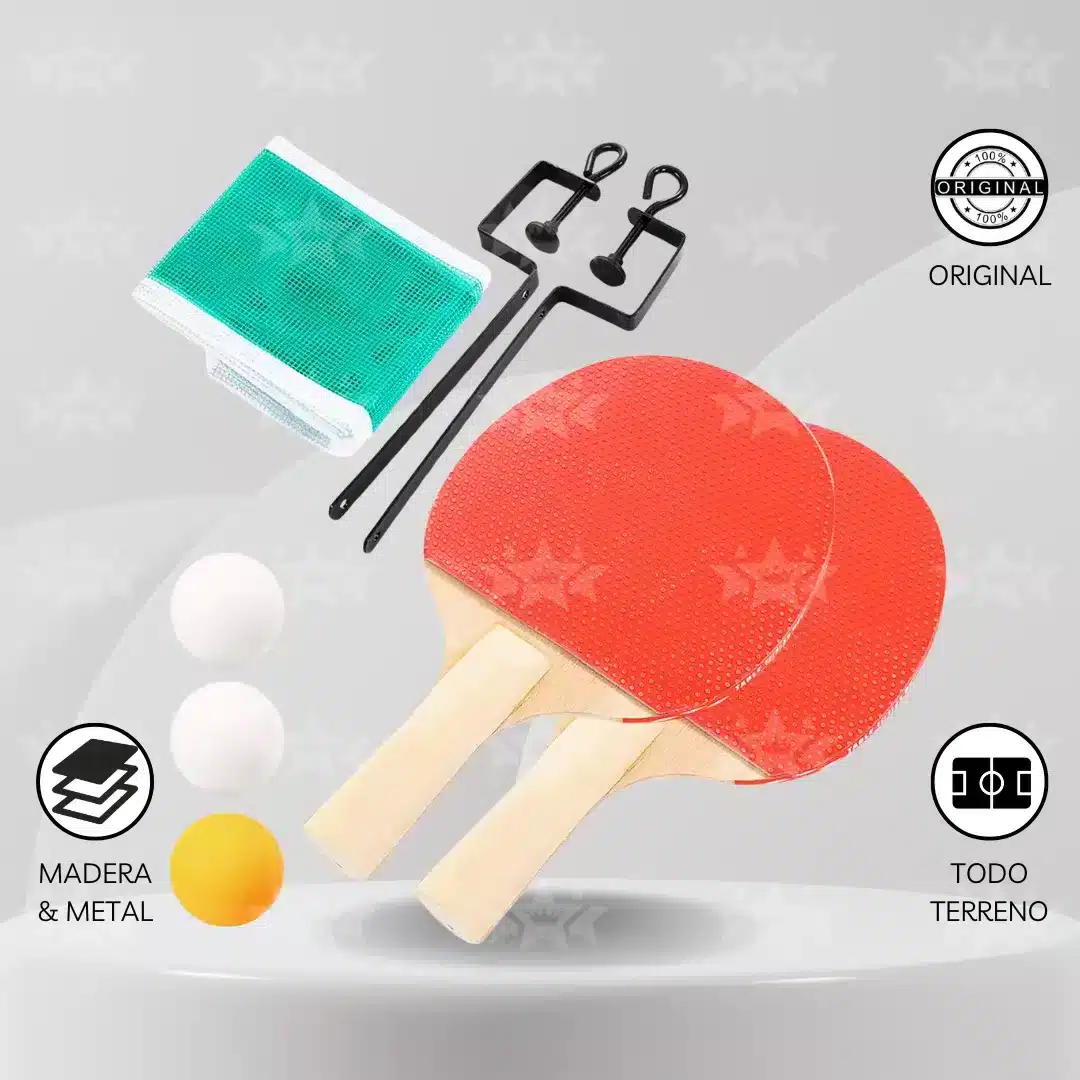 Set De Ping Pong Mesa Con Estuche Protector - Imagen 3