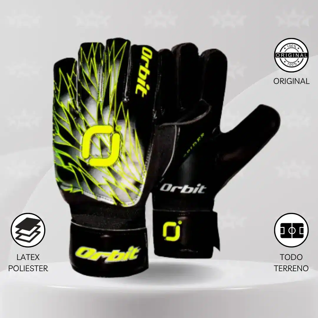 Guantes De Arquero Orbit – Diseño Spider Amarillo Junior