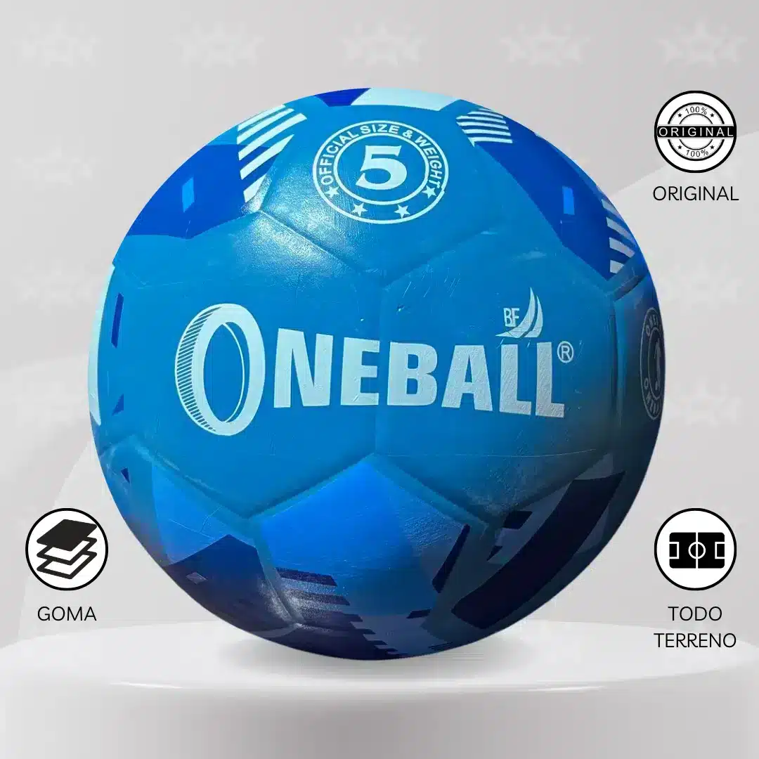 Pelota Fútbol Oneball Goma #5 Diseño Mix - Imagen 5