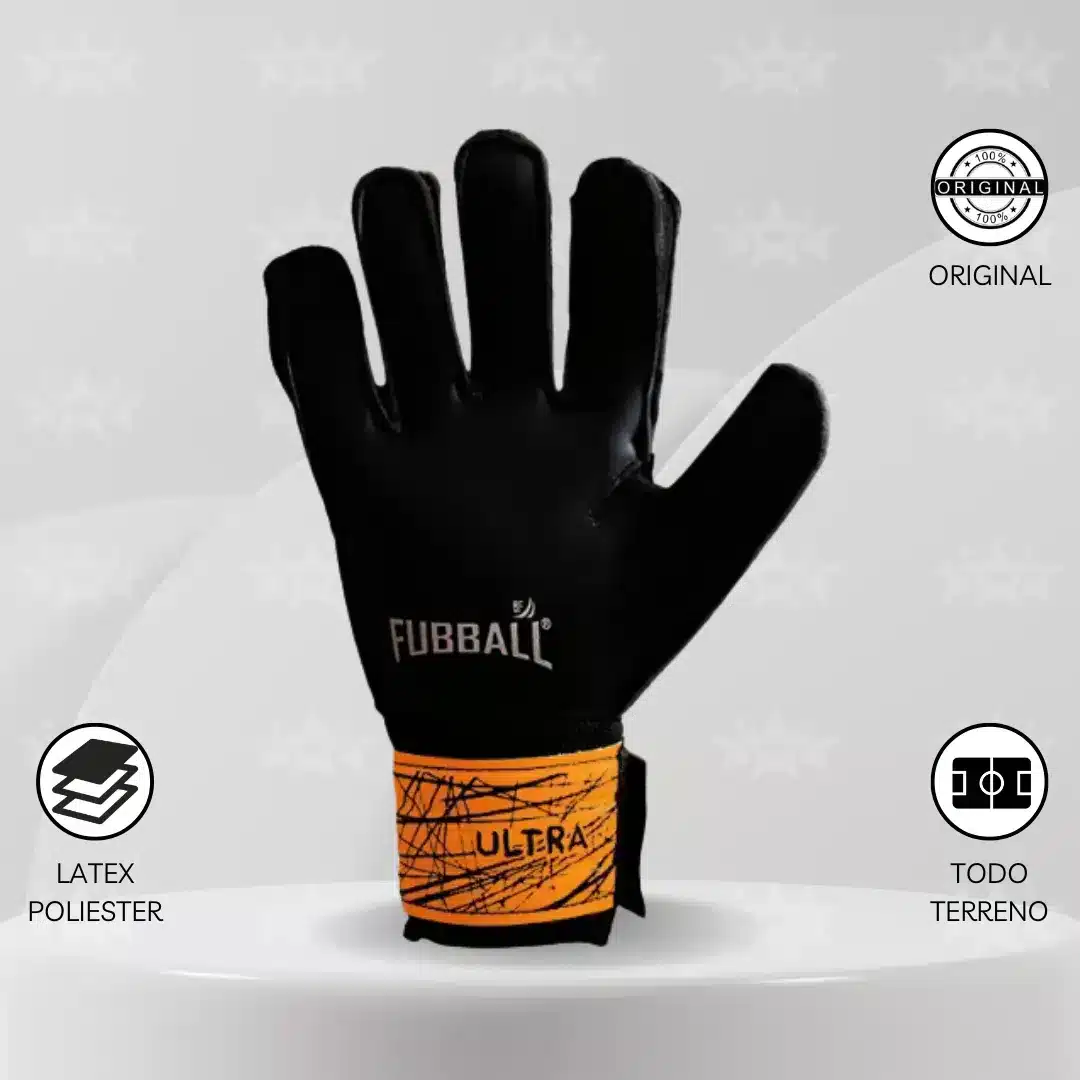 Guantes De Arquero Fubball – Diseño Ultra Naranja Junior - Imagen 3