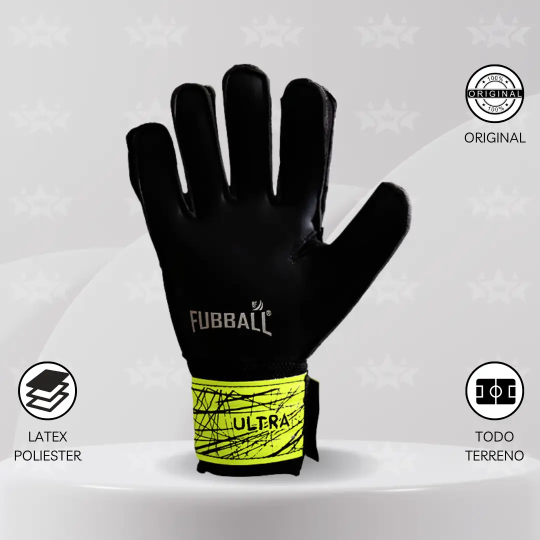 Guantes De Arquero Fubball – Diseño ULTRA JUNIOR Amarillo - Imagen 3