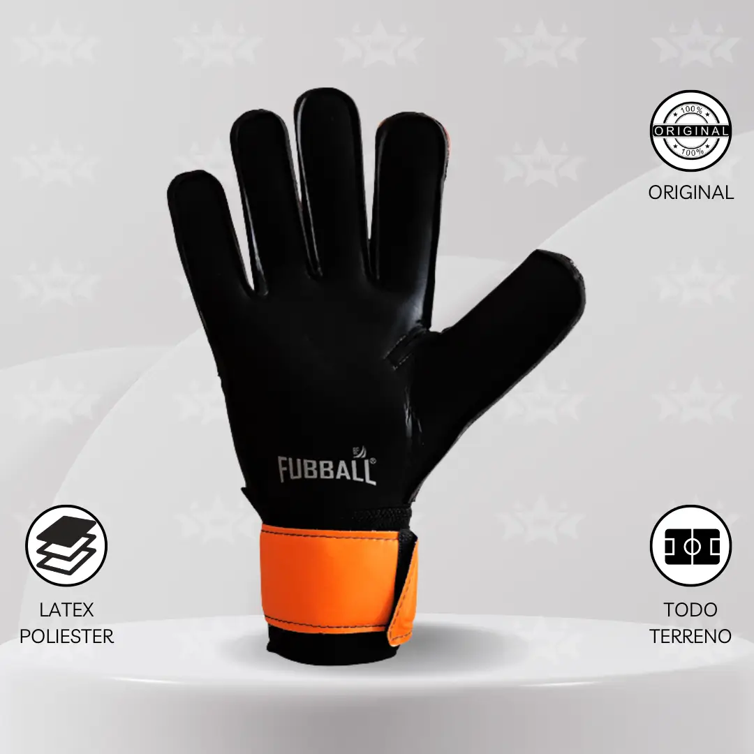 Guantes De Arquero Fubball – Diseño R5 CRACK Anaranjado - Imagen 3