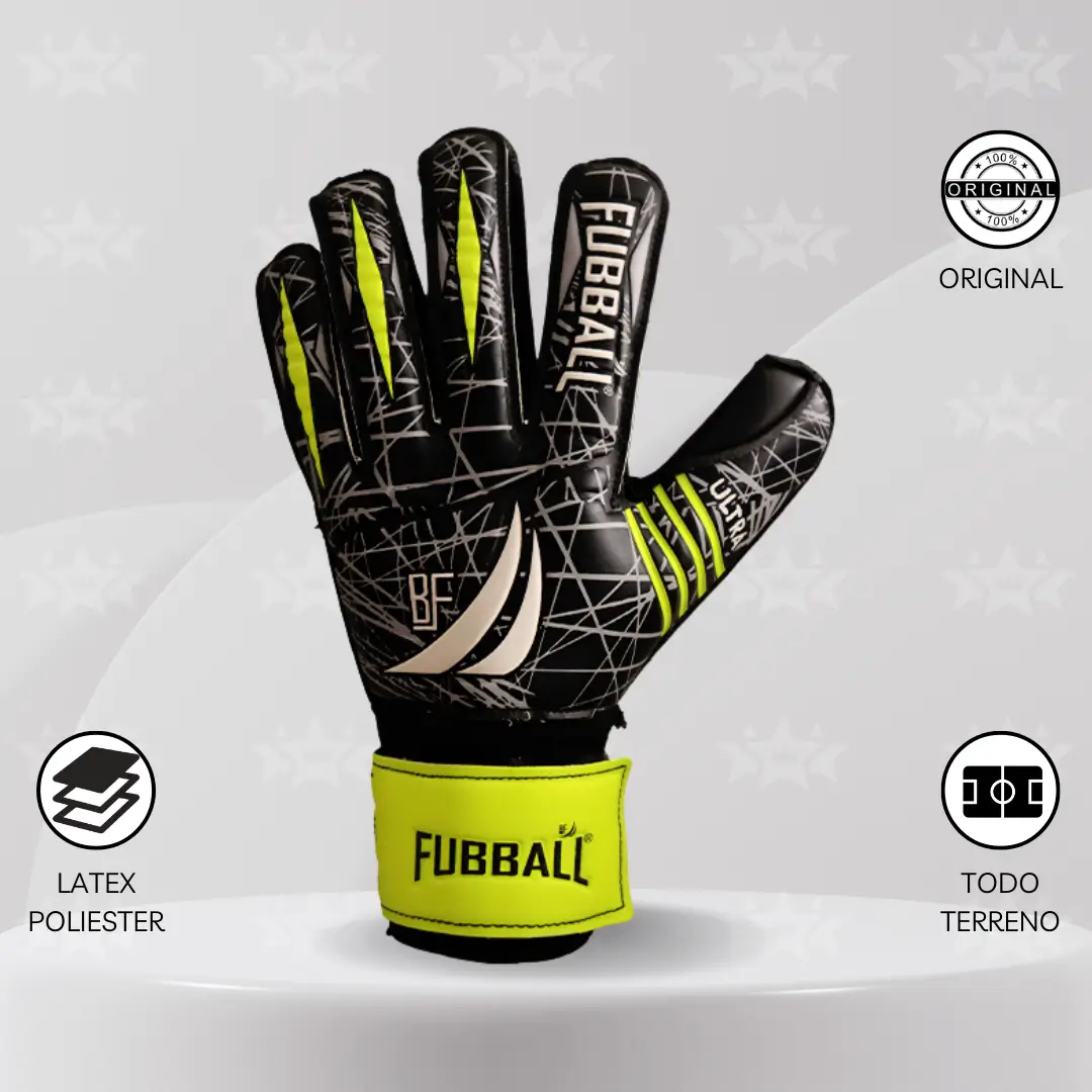 Guantes De Arquero Fubball – Diseño ULTRA Amarillo - Imagen 2