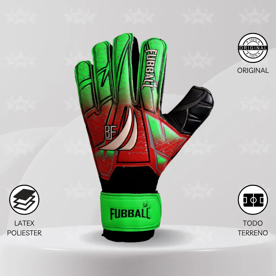 Guantes De Arquero Fubball – Diseño R5 CRACK Oxiverde - Imagen 2