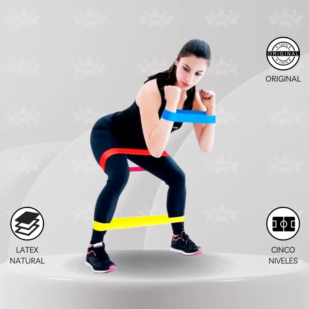 MINI BANDAS ELASTICAS DE RESISTENCIA - 5 NIVELES - Imagen 3